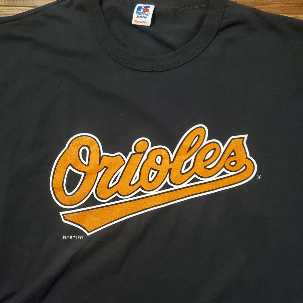 NWOT Vintage 1999 Baltimore Orioles Russell Athletic T Shirt Sz XL MLB Baseball - Picture 2 of 5